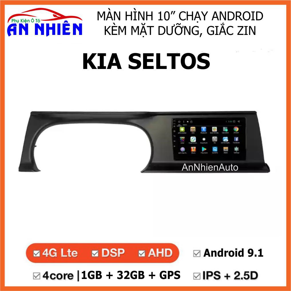 Màn Hình 10 inch Cho Xe KIA SELTOS - Màn Hình DVD Android Tặng Kèm Mặt Dưỡng Giắc Zin KIA SELTOS