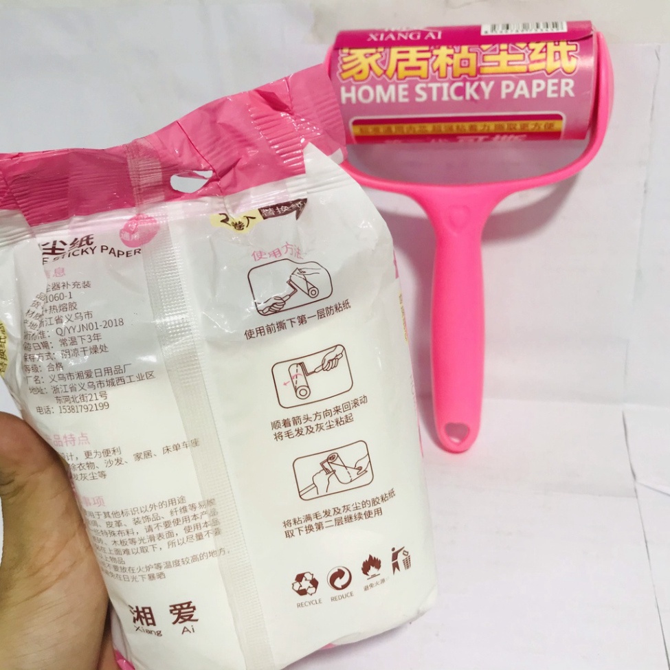 Cây Lăn Bụi Quần Áo Đa Năng Tặng Kèm 2 Cuộn Lau