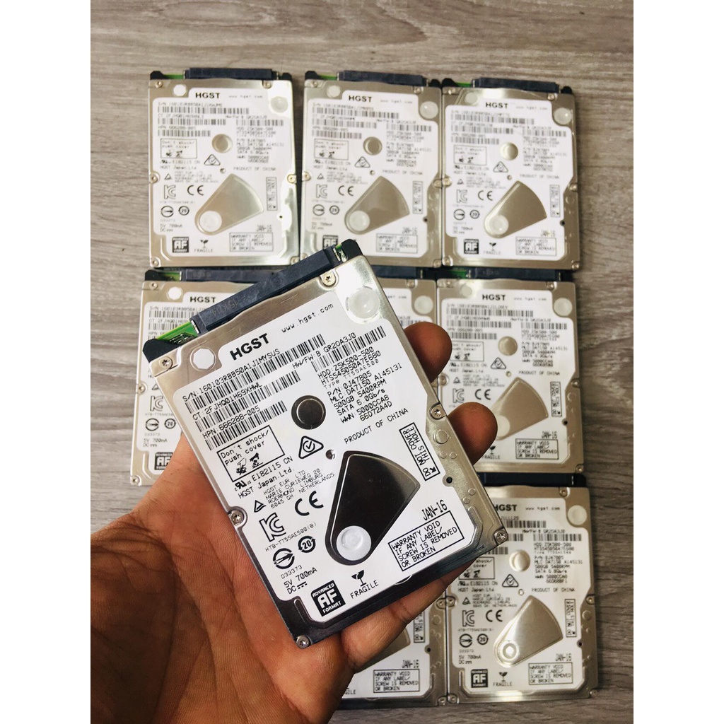 Ổ cứng HDD Laptop 500Gb 7200rpm 5400rpm slim (7200 vòng,5400 vòng) Sata 2.5" chính hãng