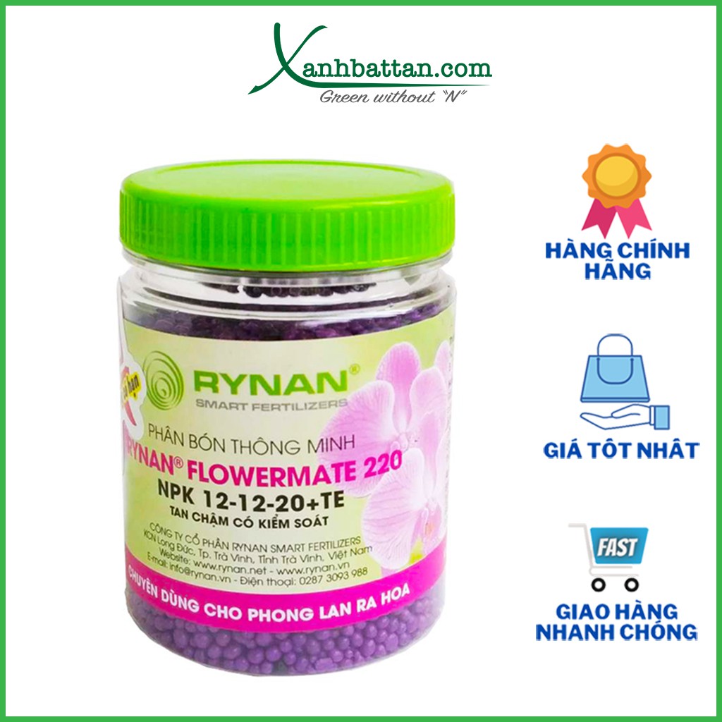 Phân tan chậm thông minh RYNAN 220 kích ra hoa, dưỡng hoa lan lâu tàn