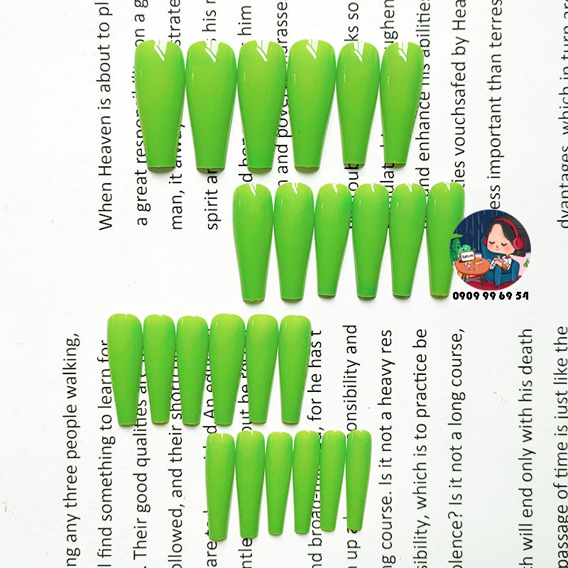 [ 1169 - 18 XANH BƠ ] MÓNG CỨNG - SƠN BÓNG - Phom Thang Dài Xtra [Tặng Miếng Dán Và Dụng Cụ] Lẻ