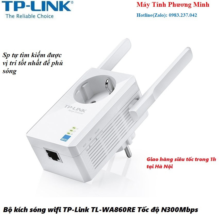 Bộ kích sóng wifi  cao cấp TP-Link TL- WA 860RE Tốc độ N300Mbps- Hàng chính hãng bảo hành 24 tháng