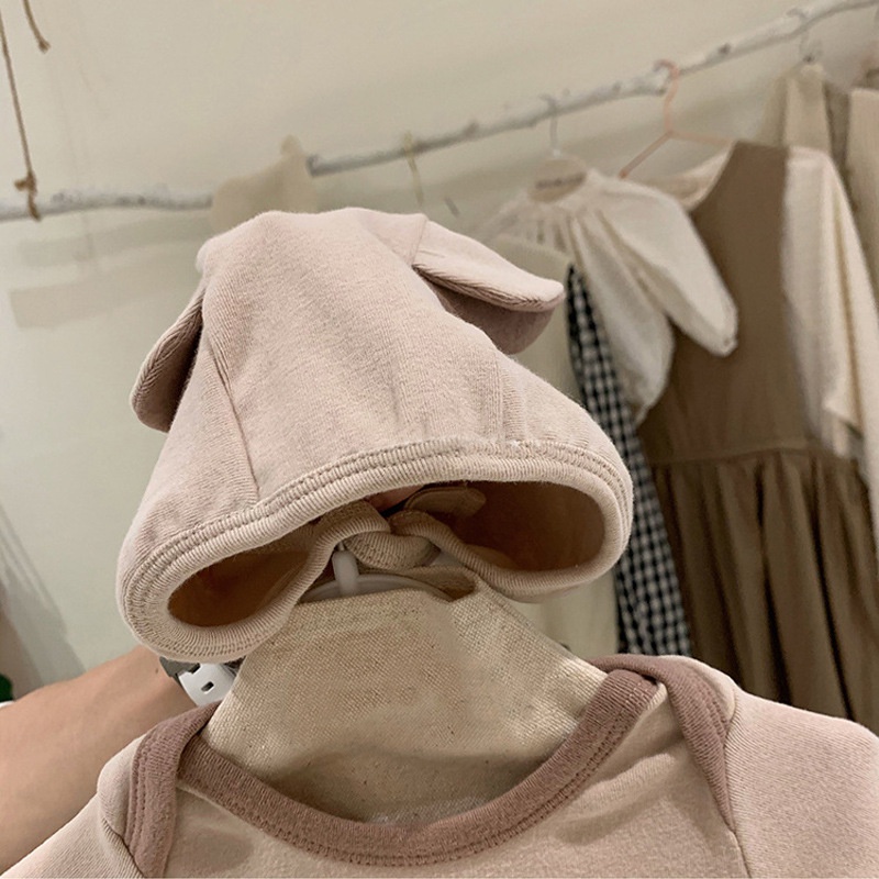 Áo liền quần tay dài kiểu dáng giản dị phong cách mùa thu cho trẻ nhỏ