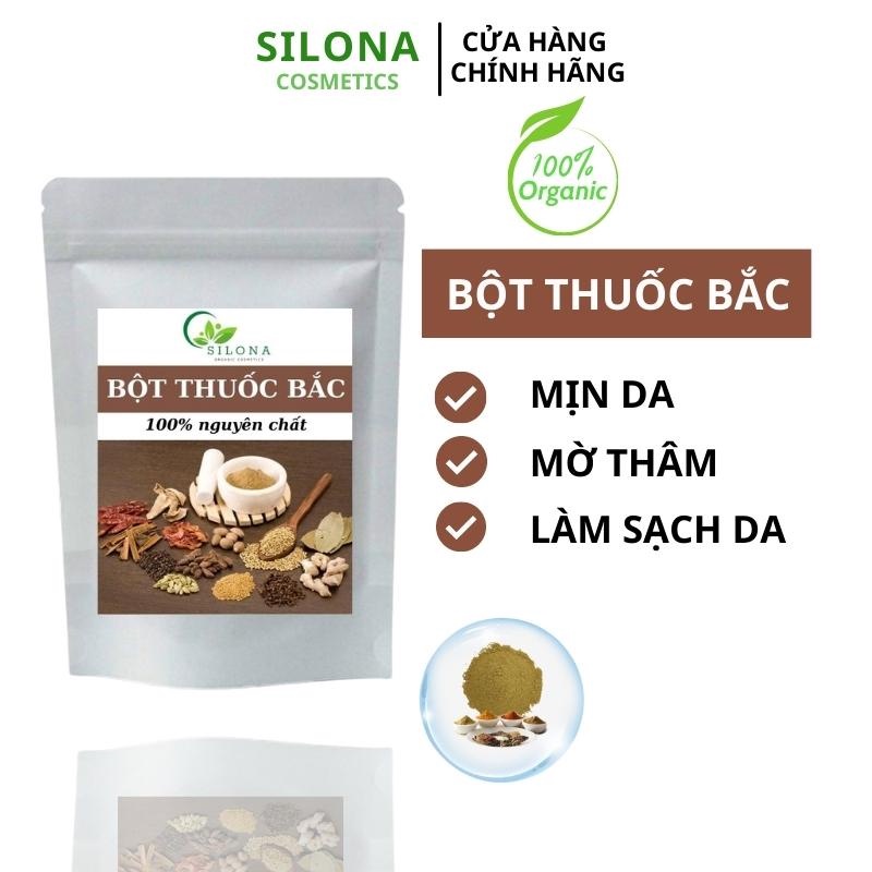 Bột Thuốc Bắc Trắng Da Đắp Mặt Nạ Ngăn Ngừa Mụn & Mờ Thâm Nám SILONA 100gr
