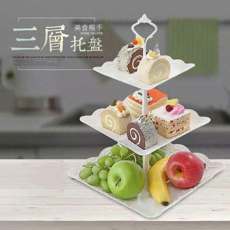 Khay mứt vuông 3 tầng đẹp và tiện lợi