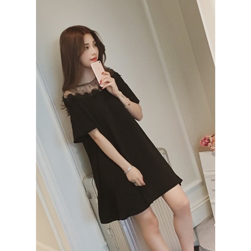 Đầm dáng suông ⚡️𝐁𝐈𝐆𝐒𝐈𝐙𝐄⚡️ Váy bầu nữ tay ngắn cổ tròn mùa hè Phong cách Hàn Quốc Thời Trang cá tính xinh đẹp bigsizeg