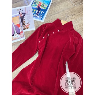 Bigsize Đầm sườn xám dài D678
