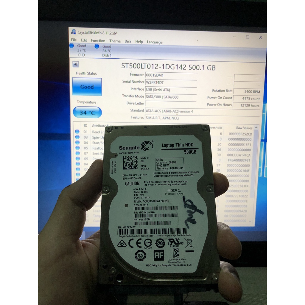 Ổ cứng HDD laptop 2.5" 500gb  bảo hành 12 tháng