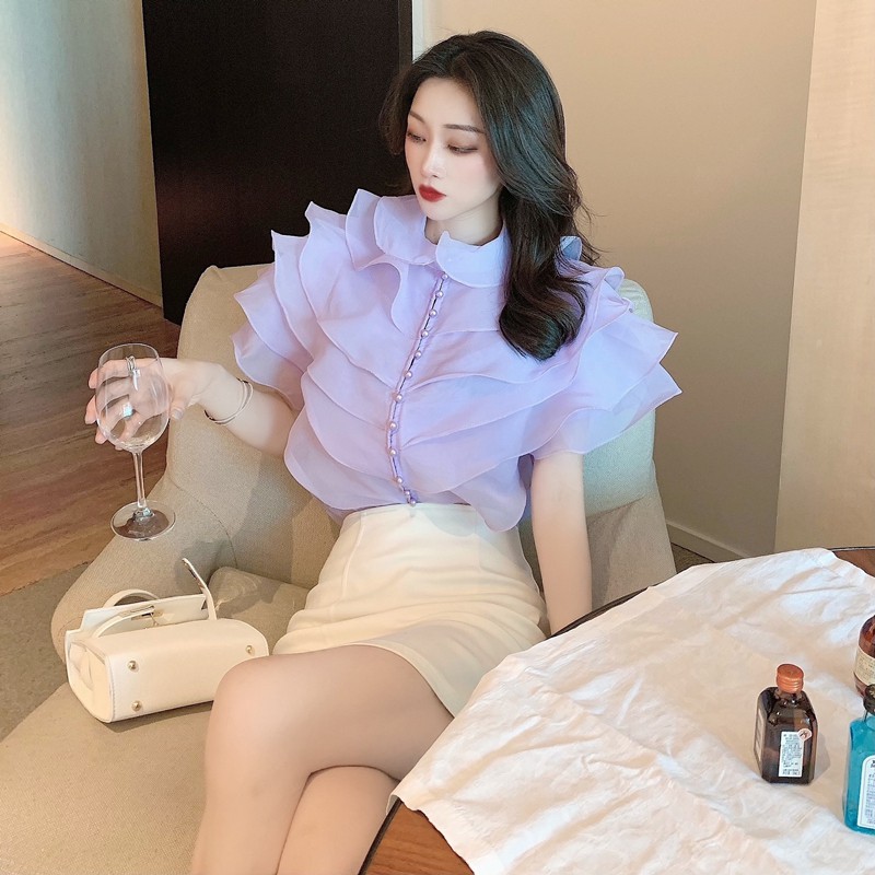 Áo tím bèo tầng điệu đà ulzzang  160421 TP18