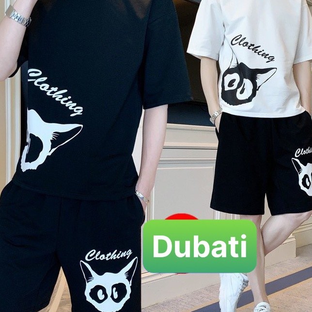 ĐỒ BỘ THỂ THAO NAM NỮ HÌNH MÈO CLOTHING MẪU MỚI CHẤT ĐẸP- DUBATI FASHION