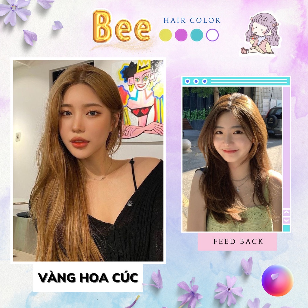Thuốc nhuộm tóc màu VÀNG HOA CÚC không tẩy | Bee haircolor, Beehaircolor