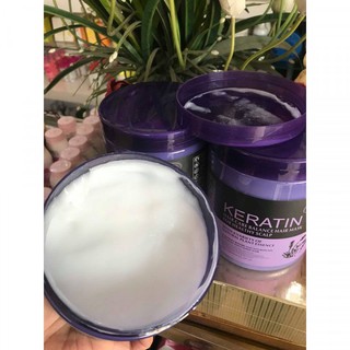 Kem ủ tóc Keratin phục hồi tím 1000ml