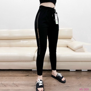  Quần baggy nữ viền chữ dáng thể thao cạp chun dây rút đẹp 