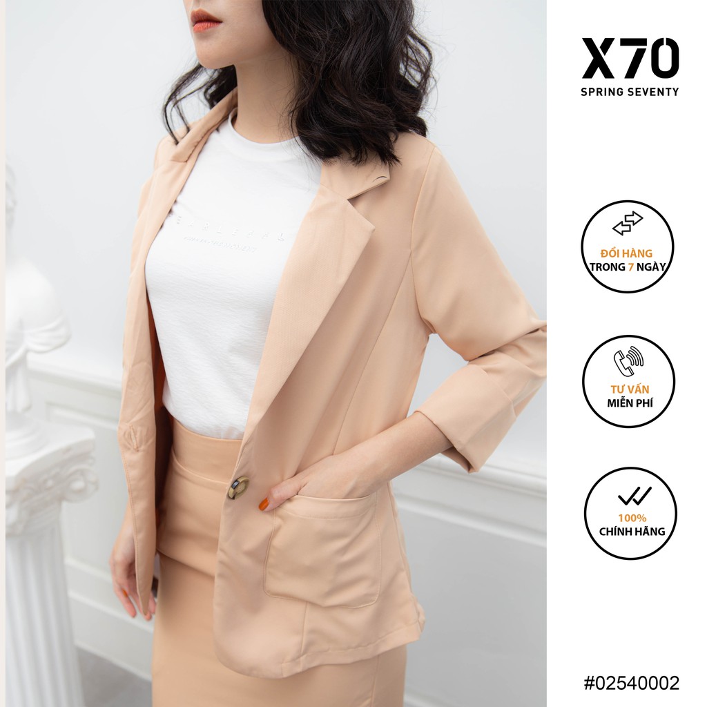 Áo Khoác Nữ Blazer Trơn Hàn Quốc Thời Trang X70 - 02540002