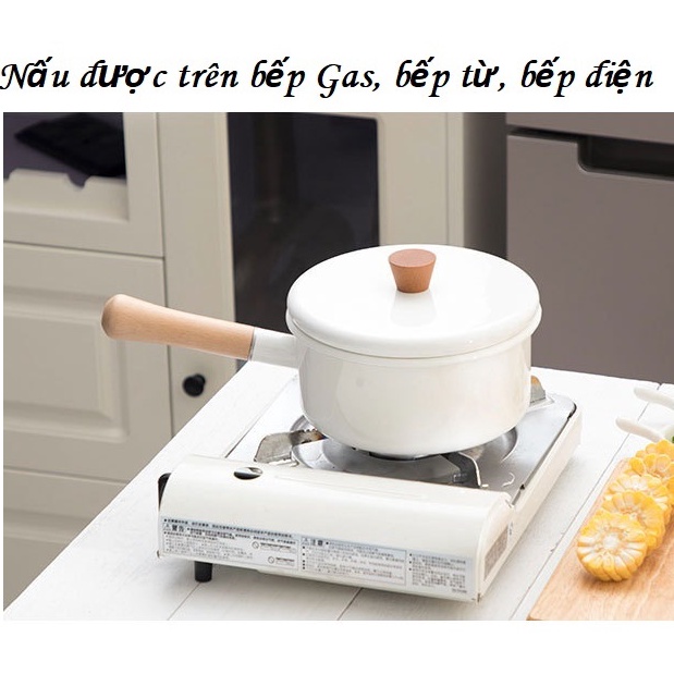 Nồi Sứ MODUI Hàn Quốc Cao Cấp Nồi Nấu Bột Nấu Cháo Cho Bé Ăn Dặm (Có Vạch Chia)
