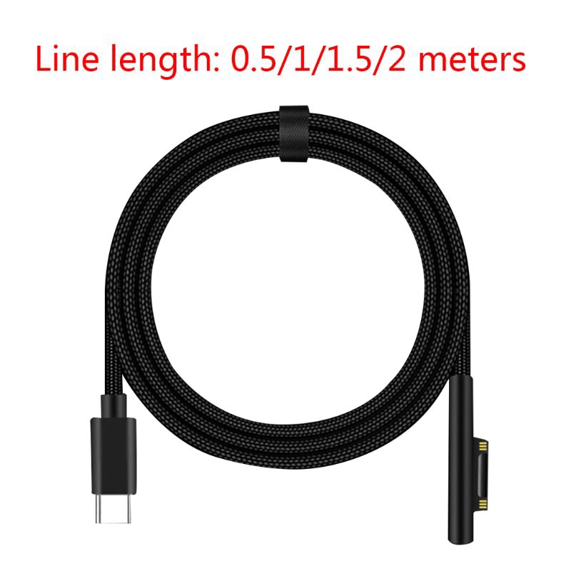 BTSG* Type C Power Supply Adapter 15V3A PD Fast Charging Cable for Surface Pro 3 4 5 6
