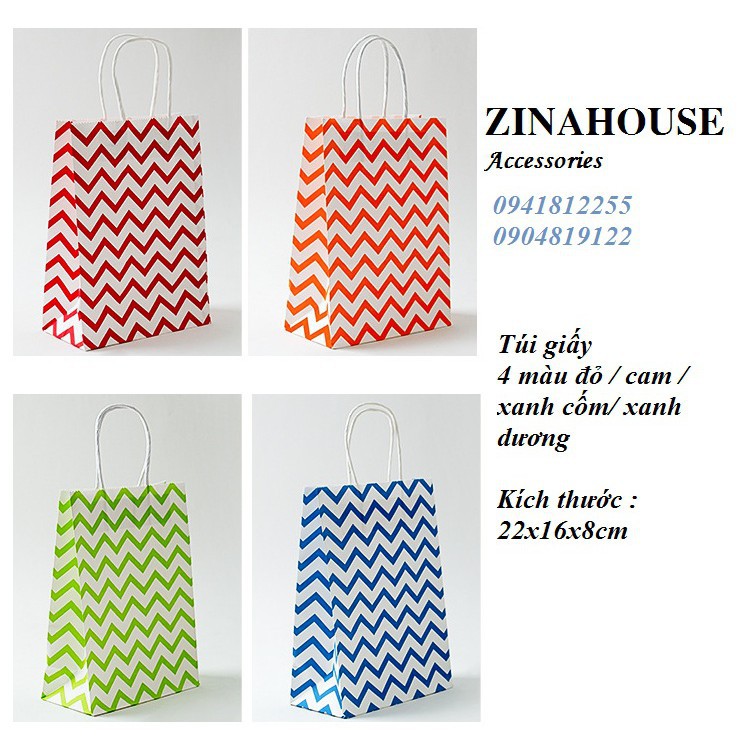 [Hàng mới] Túi giấy đựng quà ziczac