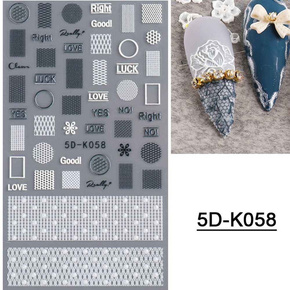 Miếng Dán Trang Trí Móng Tay Hình Hoa Và Bướm 5D Diy Thời Trang