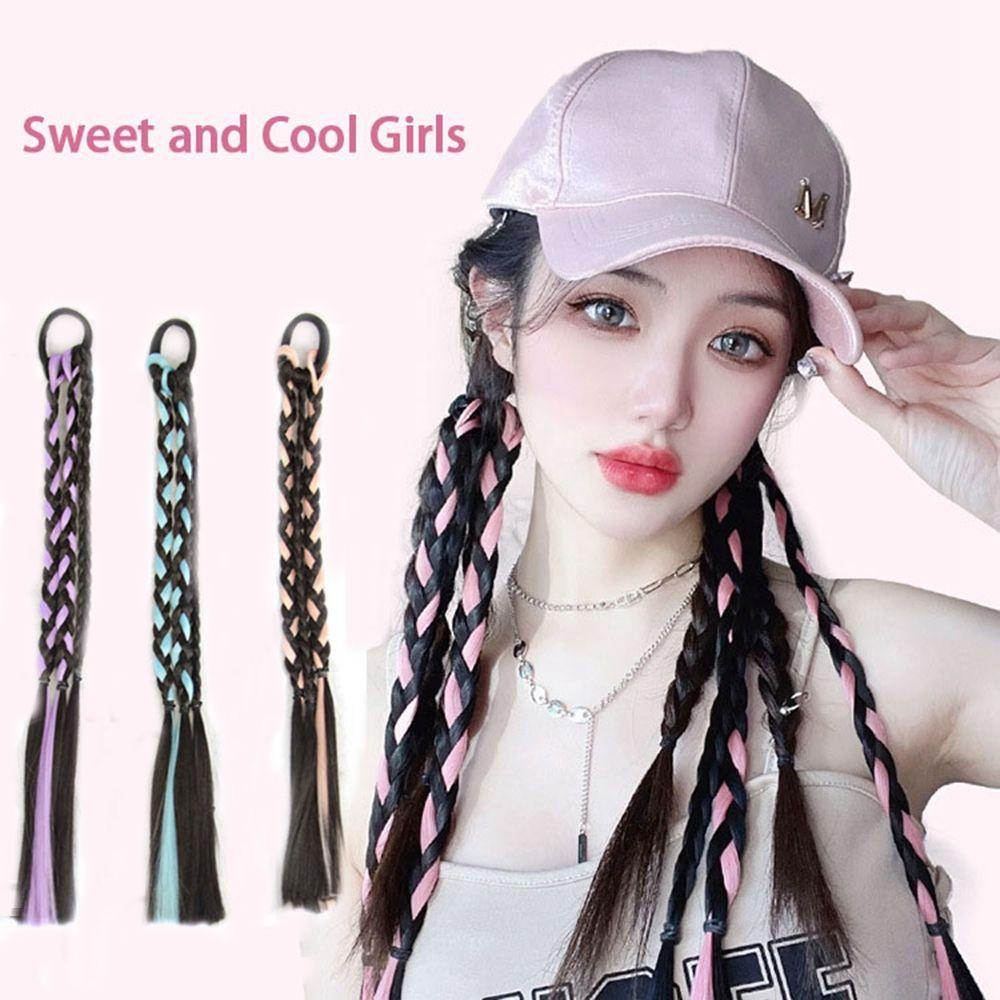 Tóc Giả Dạng Tết Bím Co Giãn Chịu Nhiệt Độ Cao Thời Trang WMES15H