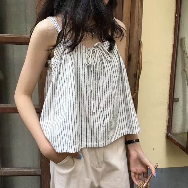 Áo dây kẻ xjnh  mã 289