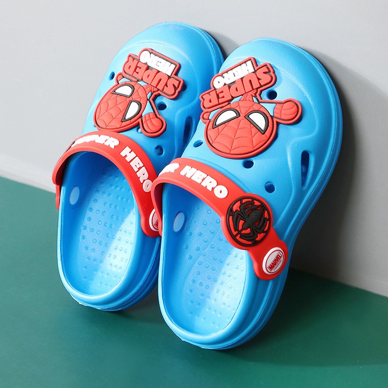 Dép sục Spiderman Captain America chống trượt chống trơn cho bé hình người nhện siêu nhân chân thoải mái cho bé yêu cbạn