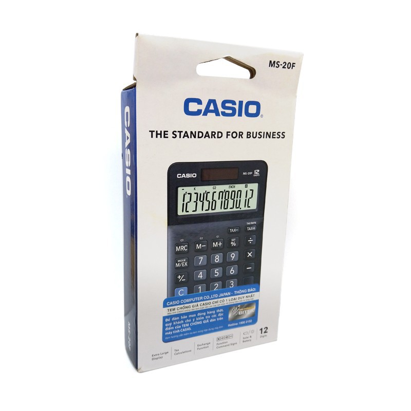 Máy tính Casio MS-20F - Chính hãng Casio - Bảo hành 7 năm