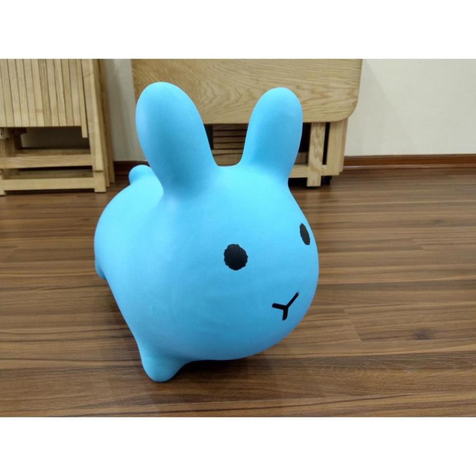 Đồ chơi thú nhún Thỏ Xanh  không mùi cao su bé thỏa sức nhún nhảy bé thích mê, tăng cường vận động