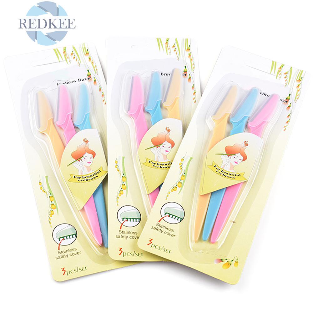 [Hàng mới về] Set 3 dụng cụ tỉa lông mày an toàn tiện dụng cho nữ