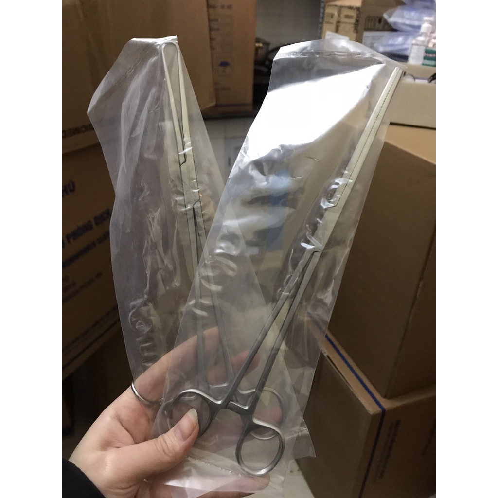 Pank kẹp bông đầu rắn, panh kẹp dùng trong y tế 24 cm