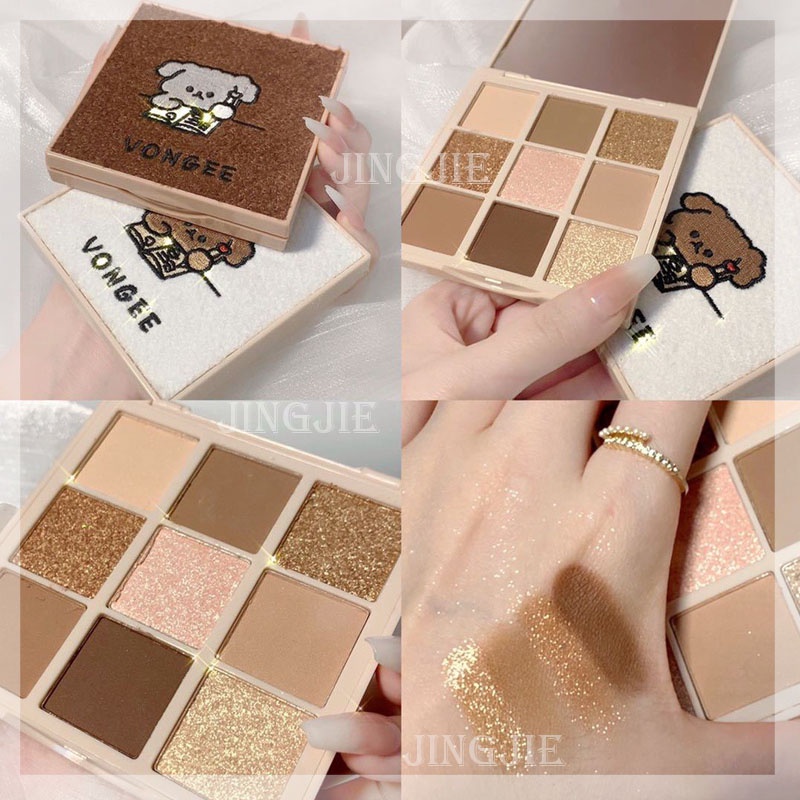 Bảng phấn mắt 9 màu sắc hiệu ứng ngọc trai