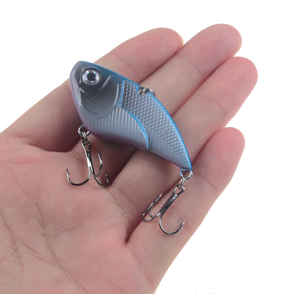 Mồi câu cá giả Lightning Wobbler bằng nhựa ABS có lưỡi câu VIB mắt cá 3D 5.1cm/14.5g