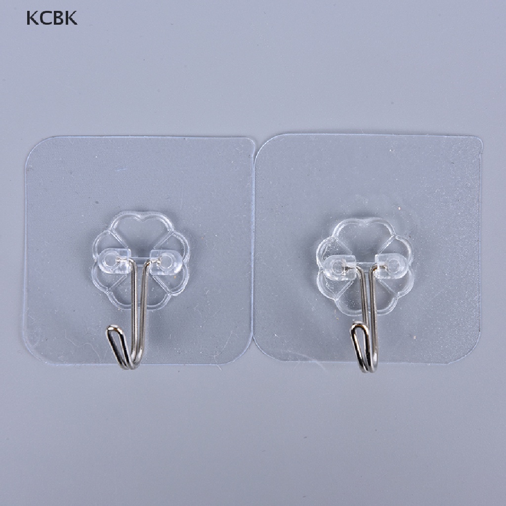 KC 1x Useful Strong Clear Suction Cup Sucker Wall Hooks Hanger For Kitchen Bathroom BK
