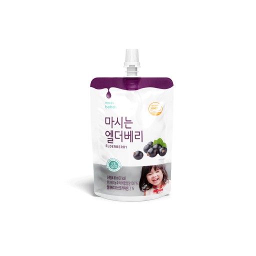 (Hộp 10 bịch) Nước ép tăng đề kháng cho bé từ quả Elderberry Bebefood Hàn Quốc