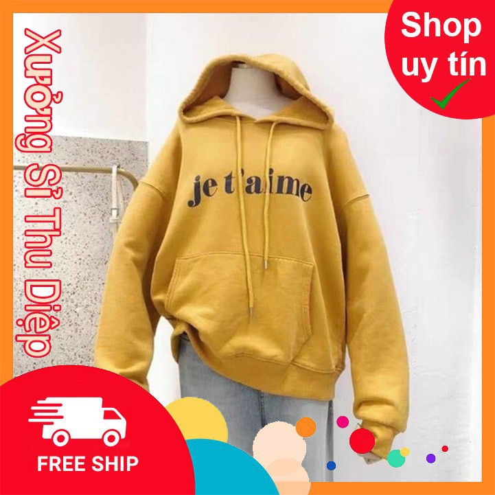 Áo hodie Jet aime CON nỉ ngoại