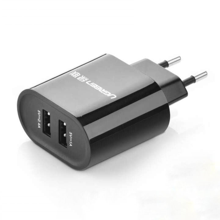 Củ sạc 2 cổng USB 2.0, hỗ trợ tổng dòng sạc 3A  UGR CD104