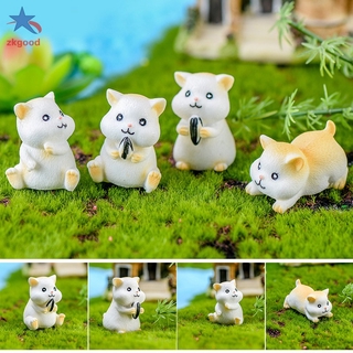Mô Hình Chú Chuột Hamster Mini Dễ Thương Trang Trí Sân Vườn