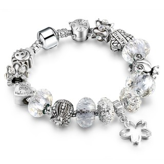 Vòng tay charm hoa 5 cánh cực xinh