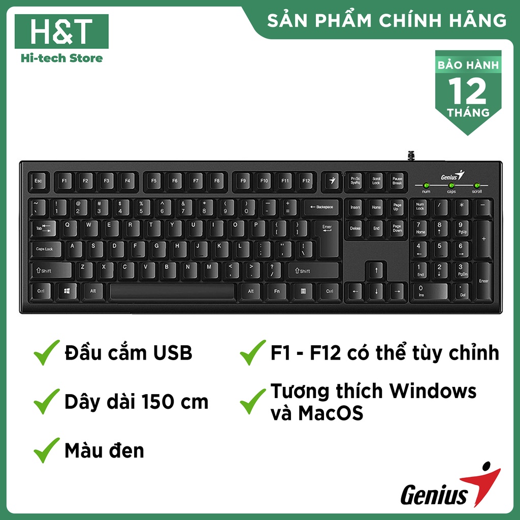 Bàn Phím có dây Genius Smart KB-100