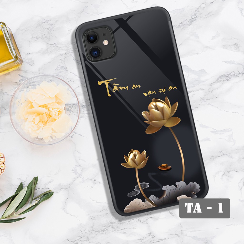 Ốp in iPhone 11 - iPhone 11 Pro - iPhone 11 Pro Max - iPhone 12 - iPhone 12 Pro - iPhone 12 Pro Max in hình Sen Vàng.