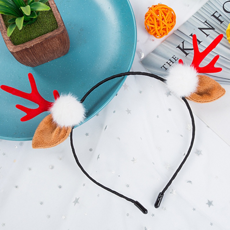 Băng Đô Cài Tóc Hình Sừng Tuần Lộc Giáng Sinh Dễ Thương