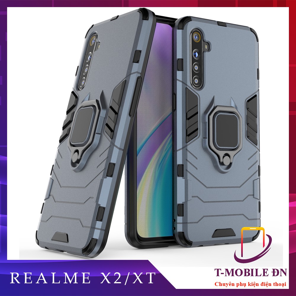 Ốp lưng Realme XT / Realme X2 / Realme XT 730G iron man chống sốc kèm nhẫn iring chống xem video