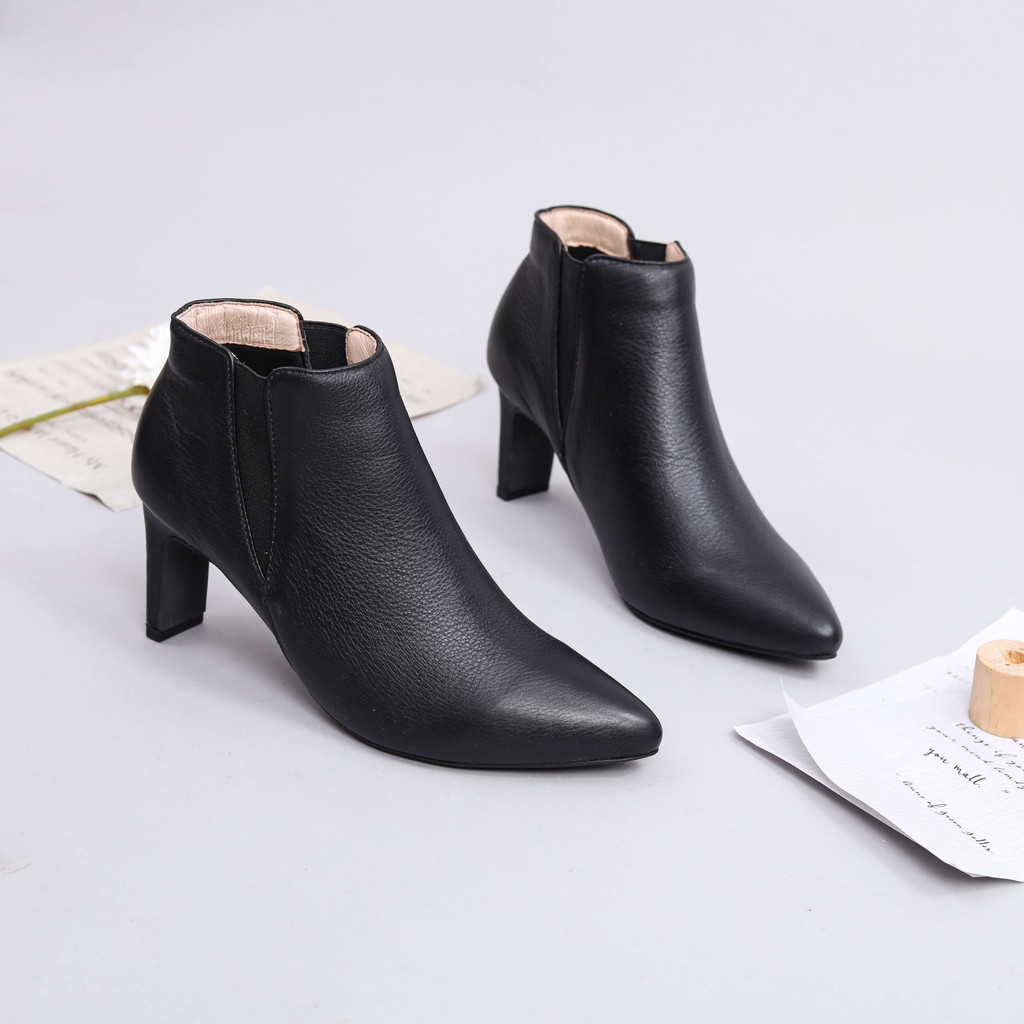 [Mã FASHIONMALLT4 giảm 15% đơn 150k] Boot Da Thật Cao Gót 7cm Bản Thun Pixie X617 | BigBuy360 - bigbuy360.vn