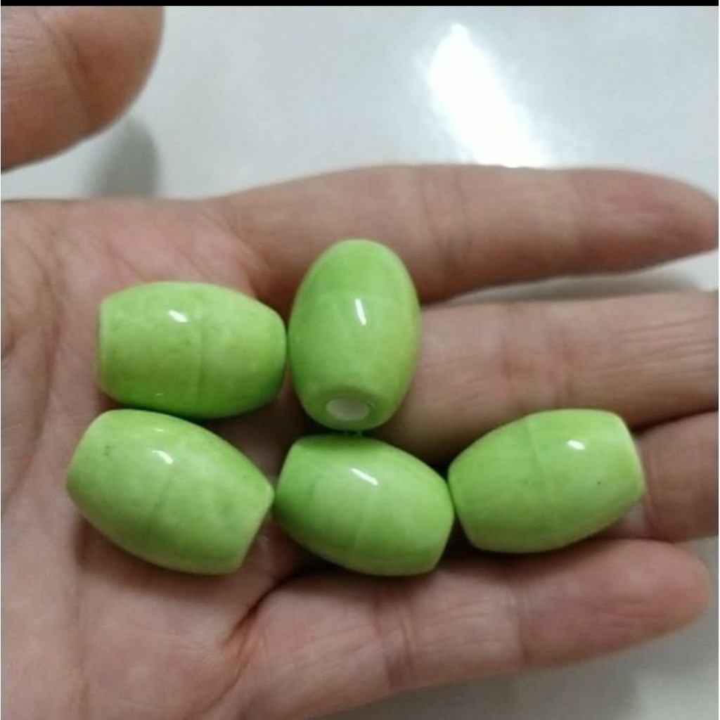 5 hạt lu thống gốm sứ 15x20mm