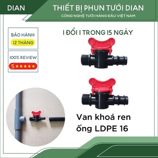 Van khoá nước, van khoá ren, van khoá ống ldpe 16mm