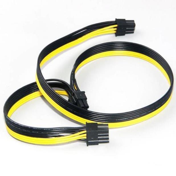 Dây 6 pin ra 2 đầu 8 ( 6+2)  pin cho nguồn server