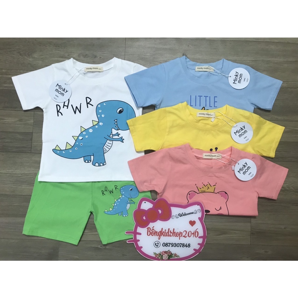 ( cotton 4C) Bộ cộc tay cotton cho bé trai và gái