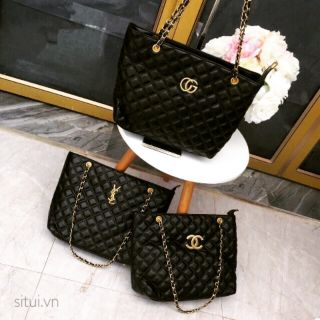 Túi công sở to thêu trám sang chảnh