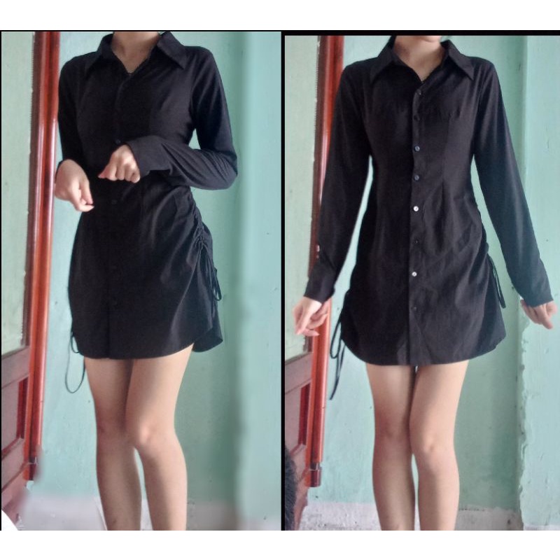 Pass váy sơ mi dây rút