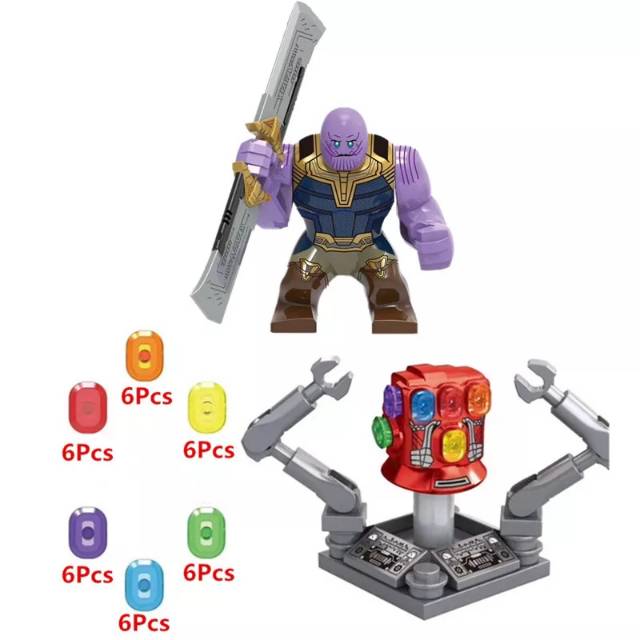 Mô Hình Lắp Ráp Lego Thanos Với Kiếm Sĩ Bên Phải Nano 36 Gems No Box Infinity War End Game