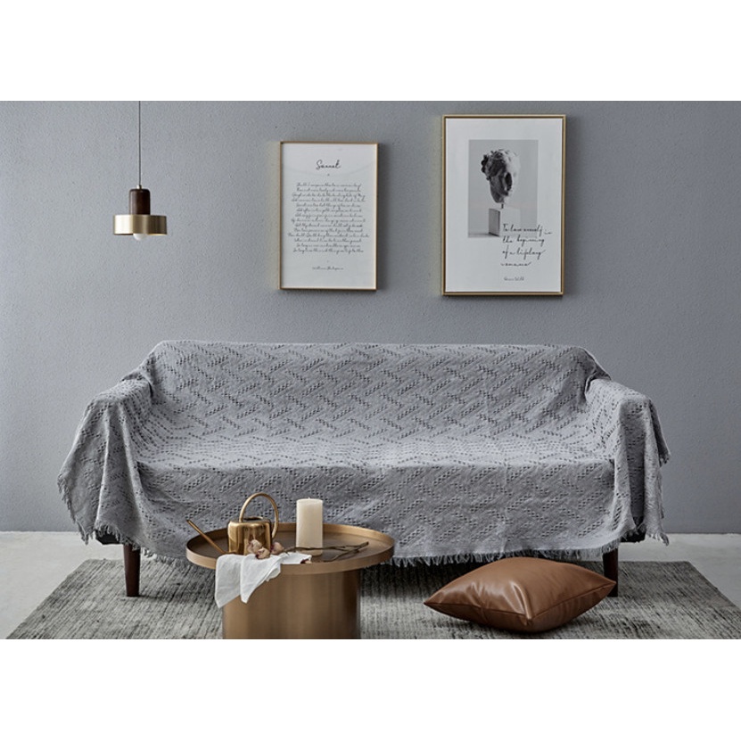 [Thảm mới] Khăn phủ sofa 100% Vải Cotton sợi bông mềm mại 180x230cm